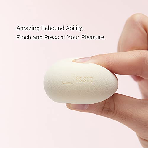 Jessup Makeup Sponge, Latex-free Bud Shape Foundation Blending Sponge SP002 | Minimal Product Absorption, Long-Lasting Shape, Wet & Dry Use, Flawless Blending for Foundation, Concealer, Powder and Cream - color: B.Shell Pink 1-pc