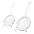 2 Pcs Double Ear Kefir Strainer Set with Handle Plastic Strainer for Kefir Grains Plastic Nylon Fine Mesh Sieve 2 Size Kitchen Strainers for Baking Tea Milk Food