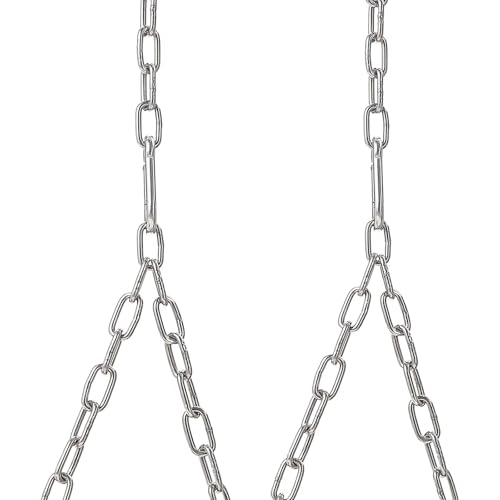 304 Stainless Steel Porch Swing Chains Kit - Fits up to 10' Ceiling | Heavy Duty, Replacement Chain for Porch Swing Set, 700LB Capacity, Ideal for Outdoor Swing Chairs, Benches, Playgrounds - size: 10 Feet Ceiling 6.5Ft*4