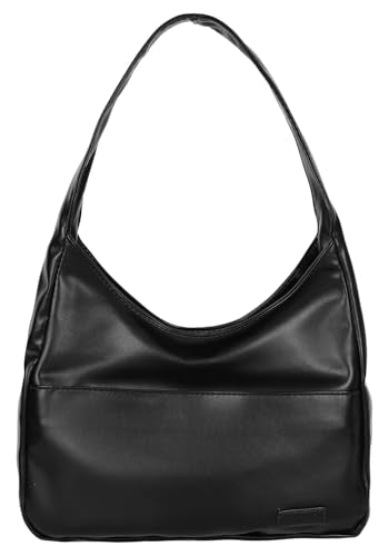 Women Tote Handbags Chic Vegan Leather Tote Bag Purse Stylish Casual Trendy Large Soft Shoulder Bag - color: Black