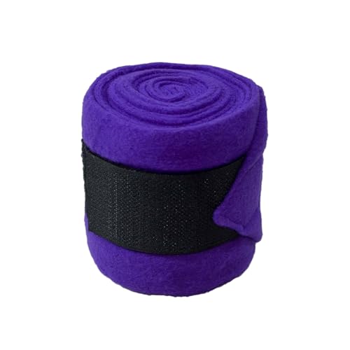 Horse Leg Bandage/Horse Leg wrap (Set of 4) Red, Blue, Navy Blue, Black, Pink, and White (Purple) - color: PURPLE