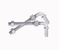 J-Bolt Post Hinge with 5/8" Hinge Pin Galvanized Post Gate Hinge for Chain Link Fence, Washers & Nuts Included (6" (2 Pcs)) - size: 6" (2 Pcs)