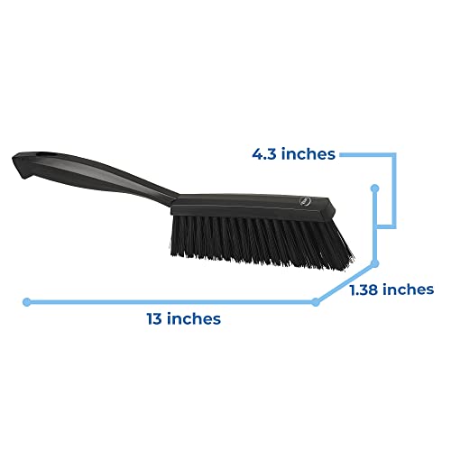 Remco 1 19/32 in W Bench Brush, Medium, 6 1/2 in L Handle, 6 1/2 in L Brush, Black, Plastic 45899-1 Each - color: Black, size: 4589