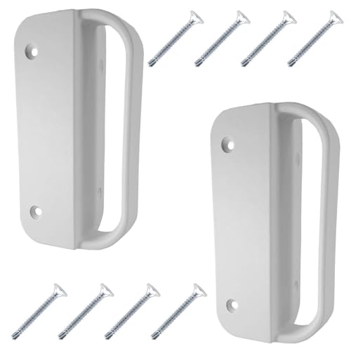 Universal Nylon GATE Handle -White: Pull Works with Wood, Metal, or Vinyl Gates. (2 Pack) - size: White Nylon Gate Handle (2 PACK)