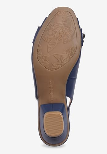 Comfortview Women's Wide Width The Rider Slingback - color: Navy, size: 8