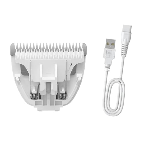 Replacement Blade & Charged Cable for Pet Hair Trimmers,Replacement Blade *1 & Replacement Cable *1 for Dog Shavers - color: Tb009-1blade+1cable