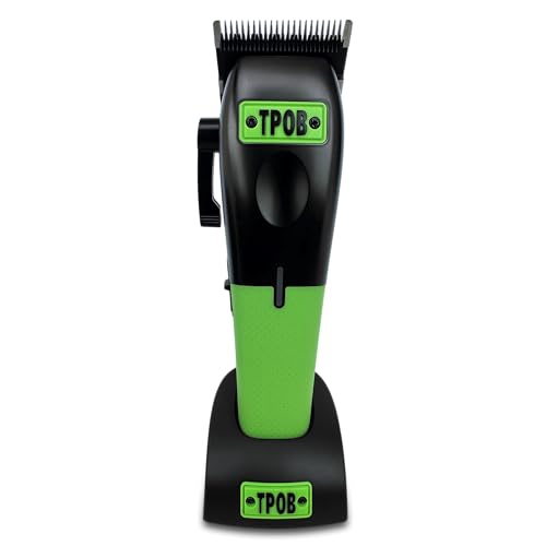 TPOB Play Barber Hair Clippers for Men 7500 RPM with Rubber Grips (Black/Green/Pink) - color: Black/Green/Pink