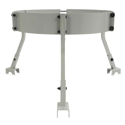 55 Gallon Livestock Feeder Tripod Barrel Band Leg Mounting Kit Drum | Deer Feeders Steel Tripod Only Band Barrel Stand System Powder Coated Gray