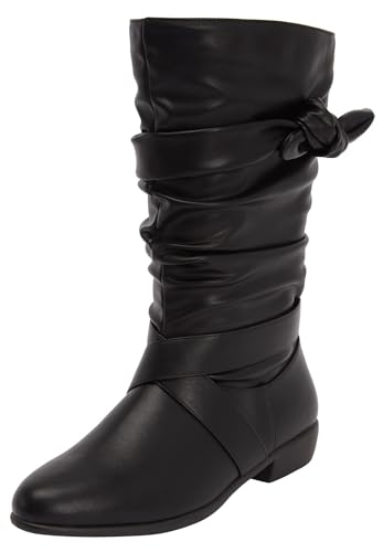 Women's Wide Width The Heather Wide Calf Boot | Women's Plus Size - color: Black, size: 7