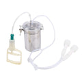 Milking Machine,Portable 2L Stainless Steel Bucket,Manual Pulsation Vacuum Milker Set,Easy Control Strong Suction Milking Machine for Goats Cows