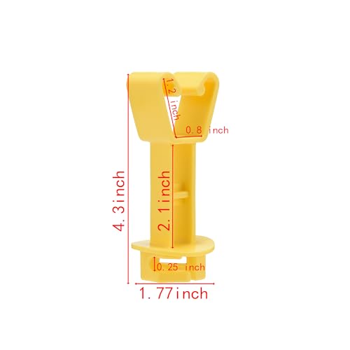 Electric Farm Fence Wire Insulators, U Post Extended, Yellow, 25 - color: yellow, size: 25