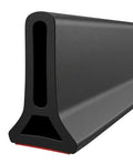 98Inch Collapsible Shower Threshold Water Dam 2" High Shower Barrier Water Stopper 2" Tall Shower Water Guard To Keep Water In Shower Dry And Wet Separation Bathroom Wheelchair Accessible Black - color: Black, style: 98inch