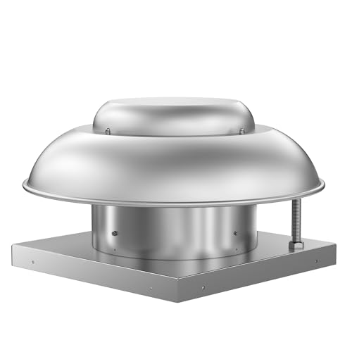 Roof Mounted Exhaust Fan Direct Drive Axial Downblast Exhaust Fan -21" Fan Base, 1/6 HP 1160 CFM 115 Volt Single Phase Motor - size: RMD14
