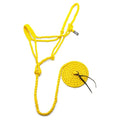 Jeffers Equine Braided Mule Tape Halter with 10' Detachable Lead Rope Set for Horses, 14 to 18 Hands - Stylish Design with Adjustable Poll Strap, Easy to Use Western Tack - Yellow - color: Yellow