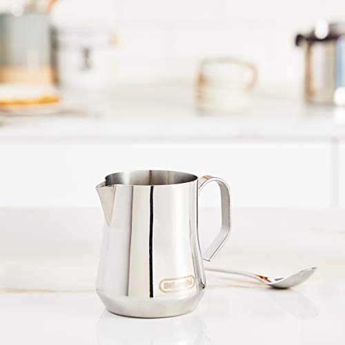 De'Longhi DLSC060 Milk Frothing Jug,12 oz,Stainless Steel,(Pack of 6) - color: Stainless Steel, size: 11.8 Ounces (Pack of 6)
