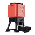 14L Automatic Dog Feeder for Large Breed – Extra Large Capacity, Anti-Blockage, Timed Auto Dog Food Dispenser, Dual Power Supply, Stainless Steel Bowl - color: Red with Basic