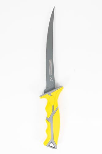 danco 9-Inch Karl Flex Fillet Knife with Swedish Steel Blade and Sheath | 9-Inch Karl Flex Fillet Knife, Swedish Stainless Steel Blade, Non-Stick Teflon Coating, TPR Grip, Sheath, Fresh/Saltwater - size: 9"