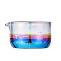 Espresso Measuring Cup - Barista Glass Measuring Cup for Coffee Easy Pouring V-Shaped Spout Espresso Shot for Coffee Machine, Colorful 1 Pack - color: Iridescent
