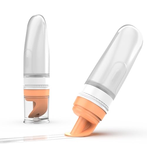 Eli & Ali Swiper Tube - Refillable No-Touch Cream Applicator, Orange 1 Pack | Silicone Ointment & Cream Dispenser for Sunscreen, Diaper Rash, Tattoo Aftercare, Nipple, Progesterone - TSA Friendly 2oz - color: Orange, size: 2 Ounces