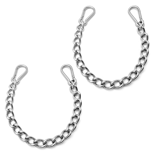 12 inches Stainless Steel Horse Curb Chain Tom Thumb Snaffle Chain 2 Pack - size: 2 pack, style: Tom thumb snaffle