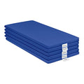 ECR4Kids SoftZone Rainbow Rest Mat, 2in, Sleeping Pad, Blue, 5-Piece | Soft foam with polyurethane cover, GREENGUARD Gold Certified, 2-6 years, fully assembled, non-slip base, daycare or classroom - color: Blue