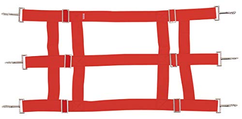 Premium Nylon Stall Guard for Horses (Red) - color: Red