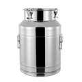 Stainless Steel Sealed Milk Barrel，28L/7.39Gallon Large Milk Bucket Wine Can Pail Tote Tank with Sealed Lid & Handle for Milk Wine Oil Liquid Tranport Storage Container - size: No Spigot