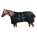 Black 66 in HILASON 1200D Winter Waterproof Poly Horse Turnout Blanket Belly Wrap - color: Black, size: 66 In