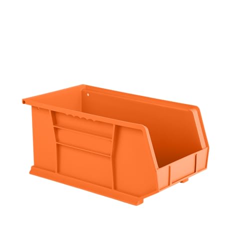 HE HUDSON EXCHANGE 15" x 8" x 7" Plastic Stackable Storage Bin, Orange - color: Orange, size: 1 Pack