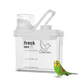 3 Qt/2.8 L Bird Seed Storage Container, Pet Food Container(1.6L, White) | Good Sealing Performance, Portable Handle, with Measuring Cup/Lid, Desiccant Can Be Placed on the Top, BPA Free - color: 1.6L,/White