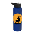 Sunset Wild Goat Capricorn Lover Gift Adult Men Women Kids Stainless Steel Insulated Water Bottle - color: Royal Blue