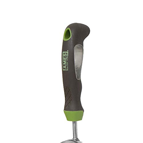 AMES 2445400 Stainless Steel Hand Soil Scoop with Ergo Gel Grip, 13-Inch, Gray - size: 13-Inch, style: Hand Transplanter