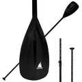 Karltion SUP Paddle - 3-Piece Adjustable Aluminium SUP Paddle with Glass Fiber Blade for Surfing, Floating, Water Sports - color: Black