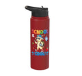 Cute Goat Student Back To School Is Cool for Boys Girls Kids Stainless Steel Insulated Water Bottle - color: Red