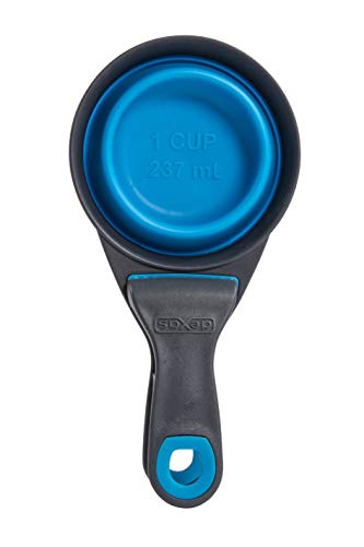 Dexas Pets Collapsible KlipScoop Collapsible Dry Dog Food Scoop and Dog Food Bag Clip, 1 Cup Capacity, Pro Blue (Pack of 2) - color: Pro Blue, size: 1 Cup Capacity (Pack of 2)