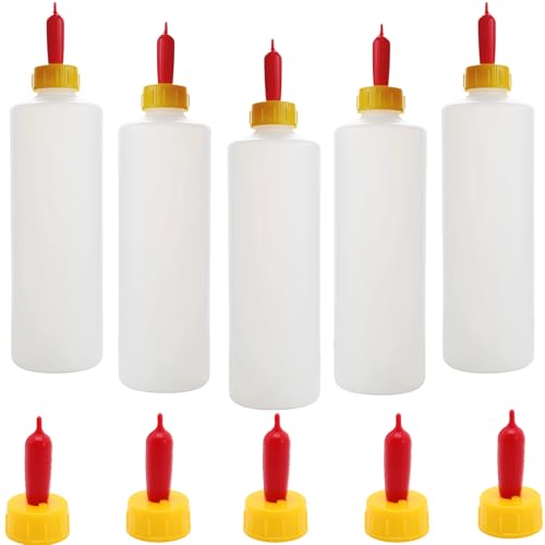 5Pack 400ML Goat and Lamb Feeding Bottles with Silicone Nippl | Small Livestock Milk Feeder Kit for Sheep,Piglets,Calves,Orphaned Animals,Hand-Rearing Nursing Set with 5 Replacement Nipples