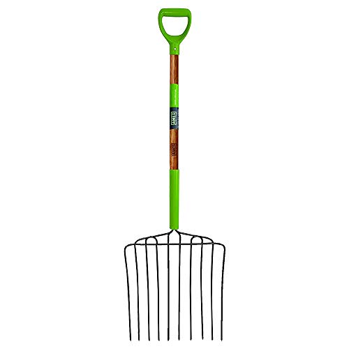AMES 2827000 10-Tine Welded Steel Ensilage Fork with Hardwood Handle and D-Grip, 52-Inch, Brown - style: Ensilage Fork