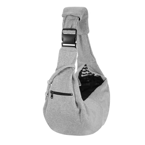 Dog Sling Carrier for Small Dogs and Cats Up to 16.5 Lbs, Breathable with Shoulder Pad Pet Crossbody Shoulder Bag, (Gray, 1 Pcs) Intended for Outdoor/Camp/Travel - color: Gray
