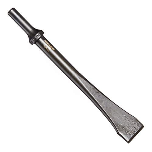 Mayhew Tools 31976 Pneumatic Scraper, 1-1/8" x 8", Black Oxide Finish - size: 1-1/8" x 8"