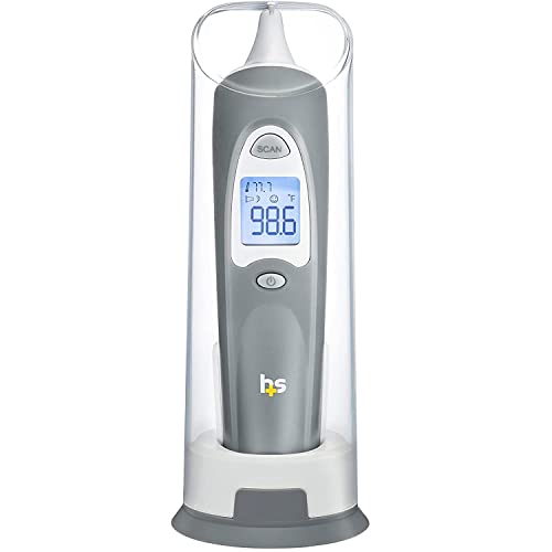HealthSmart Digital Ear Thermometer for Babies, Kids and Adults - Instant and Accurate Results, Infrared Technology, Visual Fever Indicator, and 30 Disposable Lens Covers, FSA & HSA Eligible - style: Ear
