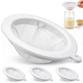 4 Pieces 100 Mesh Strainers, Nylon Mesh Filter for 5 Inch Funnel, Reusable Fine Strainer for Liquids Juice Milk Honey Cheese