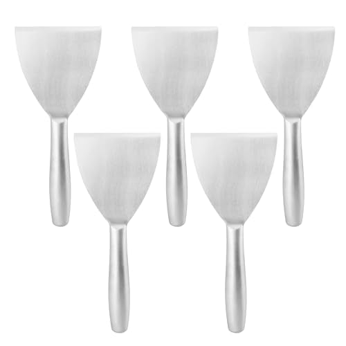 5 Pack 4 Inch Putty Knife Scraper, Putty Knife Set, Stainless Steel Putty Knife, Wallpaper Scraper Paint Scraper Tool for Spreading Drywall Spackle, Plasterboard Mud, Scraping Paint, by GENHAKON