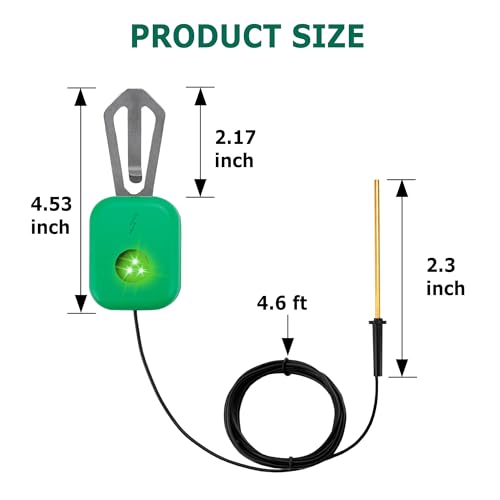 2 Pack Electric Fence Tester with LED Indicator Lights - 300V to 10kV Range | Detects Energizer Pulses | Clips to Wire or Tape Fences - style: 2 Pack