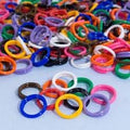 50 Pack Spiral Chicken Poultry Leg Bands Rings - #14 7/8" Size - Mixed Colors (50)