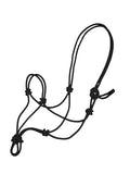 Premium Rope Halter for Horses, Durable Hand-Tied Adjustable Nylon Horse Headcollar with Knots for Trail Riding, Lightweight & Strong Equestrian Western Tack