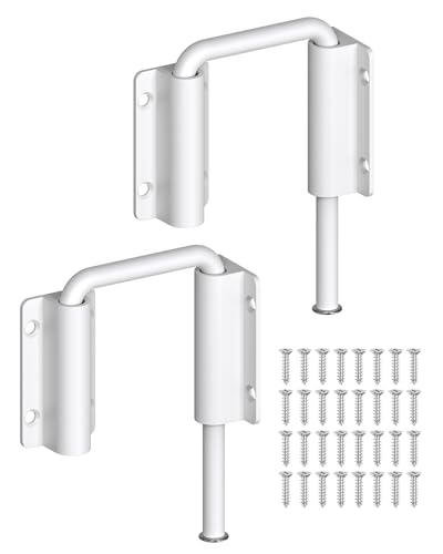 90/180 Degree U Patio Sliding Door Loop Lock Latch, White-2 PCS | Aluminum Alloy Security Bolt Lock , Multi-Angle Mounting for Barn, Garden, Fence Gate & Window - color: White-2 PCS