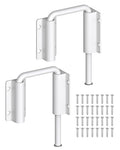 90/180 Degree U Patio Sliding Door Loop Lock Latch, White-2 PCS | Aluminum Alloy Security Bolt Lock , Multi-Angle Mounting for Barn, Garden, Fence Gate & Window - color: White-2 PCS
