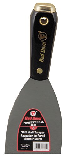 Red Devil 4209 3" Stiff Wall Scraper , Black , 3 Inch - size: 3 Inch