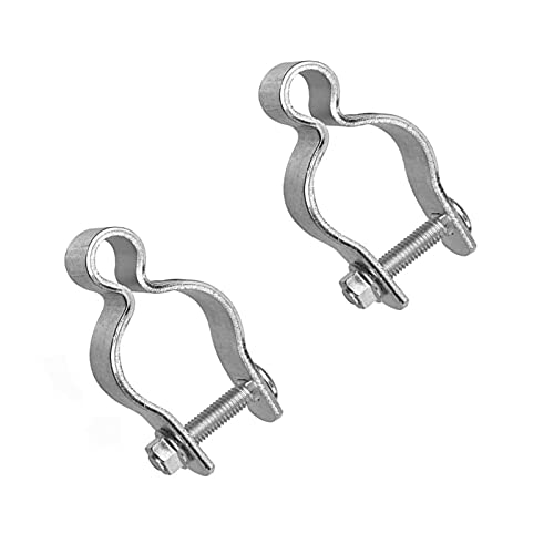 2 Pack 1-5/8inch Chain Link Fence Frame Gate Post Hinge/Galvanized Steel Zinc Plated Pipe Gate Hinge for 1-5/8 Outside Diameter Post/Pipe, Nut/Bolt Included for Hinge - size: 1-5/8 Inch