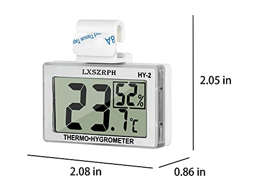 Reptile Hygrometer Thermometer, Digital Amphibian Hygrometer Thermometer with Hook Temperature Humidity Meter Gauge for Reptile Tanks, Terrariums, Vivarium, LCD Display 1pack - size: 1 pack